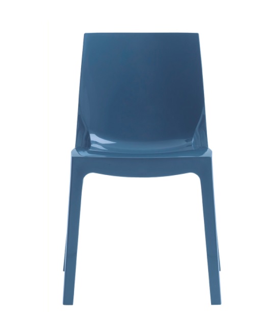 POLTRONA SEDIA ICE HIGHLOOP IMPILABILE COLORE BLU ULTRALUCIDO POLTRONA SEDIA ICE HIGHLOOP IMPILABILE COLORE BLU ULTRALUCIDO